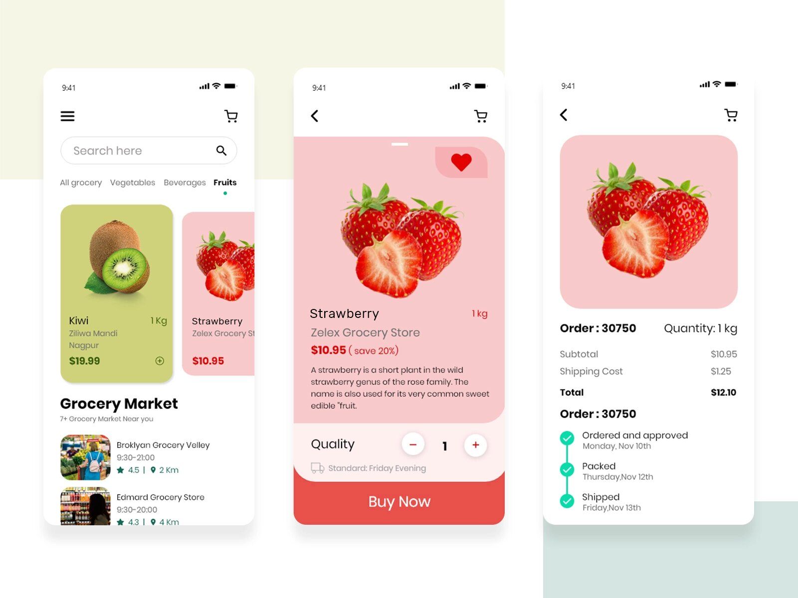 Custom grocery mobile application is more catchy than off-the-shelf app (*image by [Excellent WebWorld](https://dribbble.com/excellentwebworld){ rel="nofollow" target="_blank" .default-md}*)