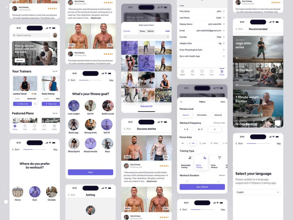 An example of how to make a personal trainer app