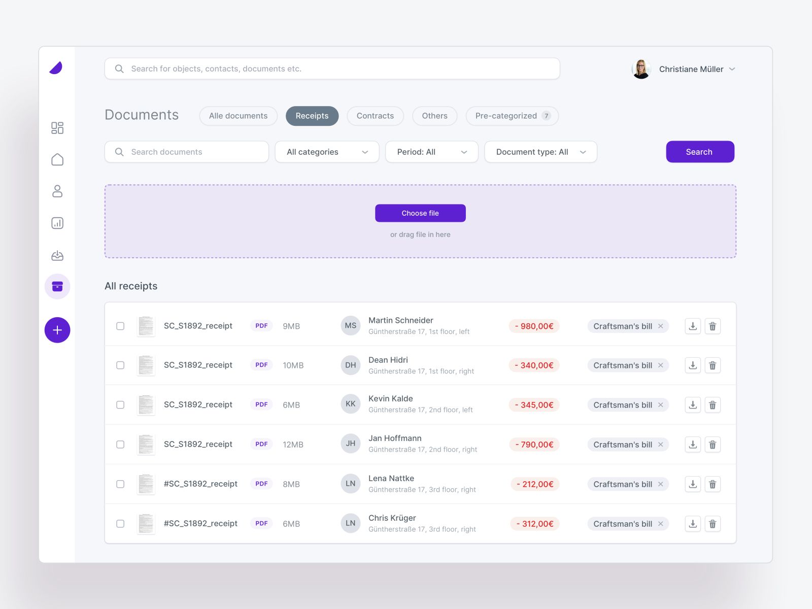 Document management is also an important part that your software developers can enable (*image by [Kevin Dukkon](https://dribbble.com/Kevinduk){ rel="nofollow" target="_blank" .default-md}*)