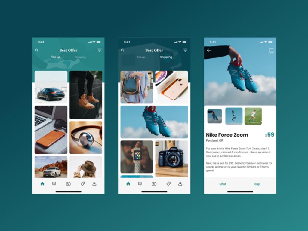 A great product screen in a local marketplace application