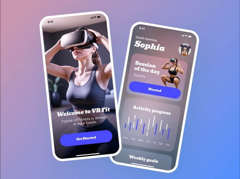 An example of an innovative fitness app idea that turns workouts into VR quests