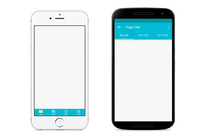 When building an app for android or iOS platform, don’t forget to pay attention to tab bars differences