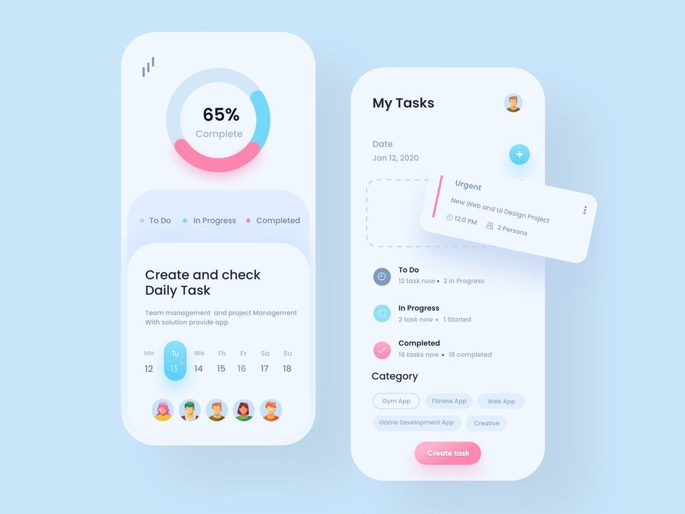 You can convert your website into an android app, for an iOS user, or have a cross-platform solution (*image by [Ghulam Rasool 🚀](https://dribbble.com/ghulaam-rasool){ rel="nofollow" target="_blank" .default-md}*)