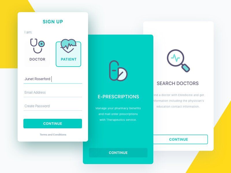 When developing a telemedicine app, pay attention that you follow all the HIPAA compliance guidelines (*image by [Andrew Horuzhii](https://dribbble.com/hrz-andrew){ rel="nofollow" .default-md}*)