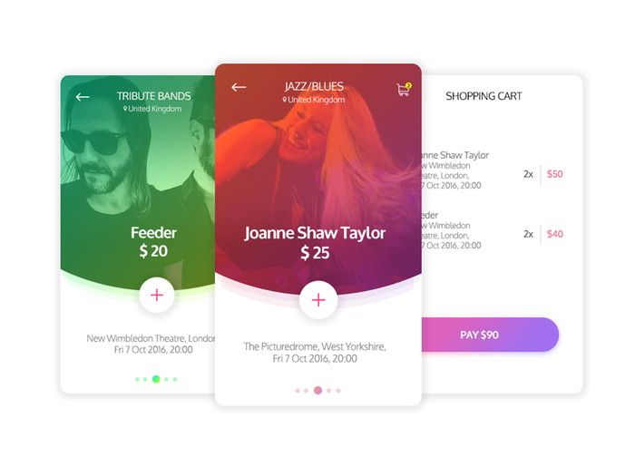 Optimization of the tickets booking process will help you save a lot time and resources for other event planning activities (*image by [Ahila Pillai](https://dribbble.com/AhilaPillai){ rel="nofollow" .default-md}*)