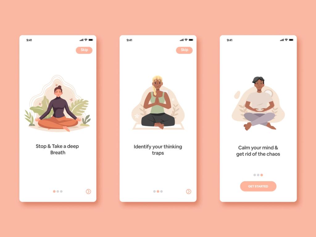 The example of onboarding screens