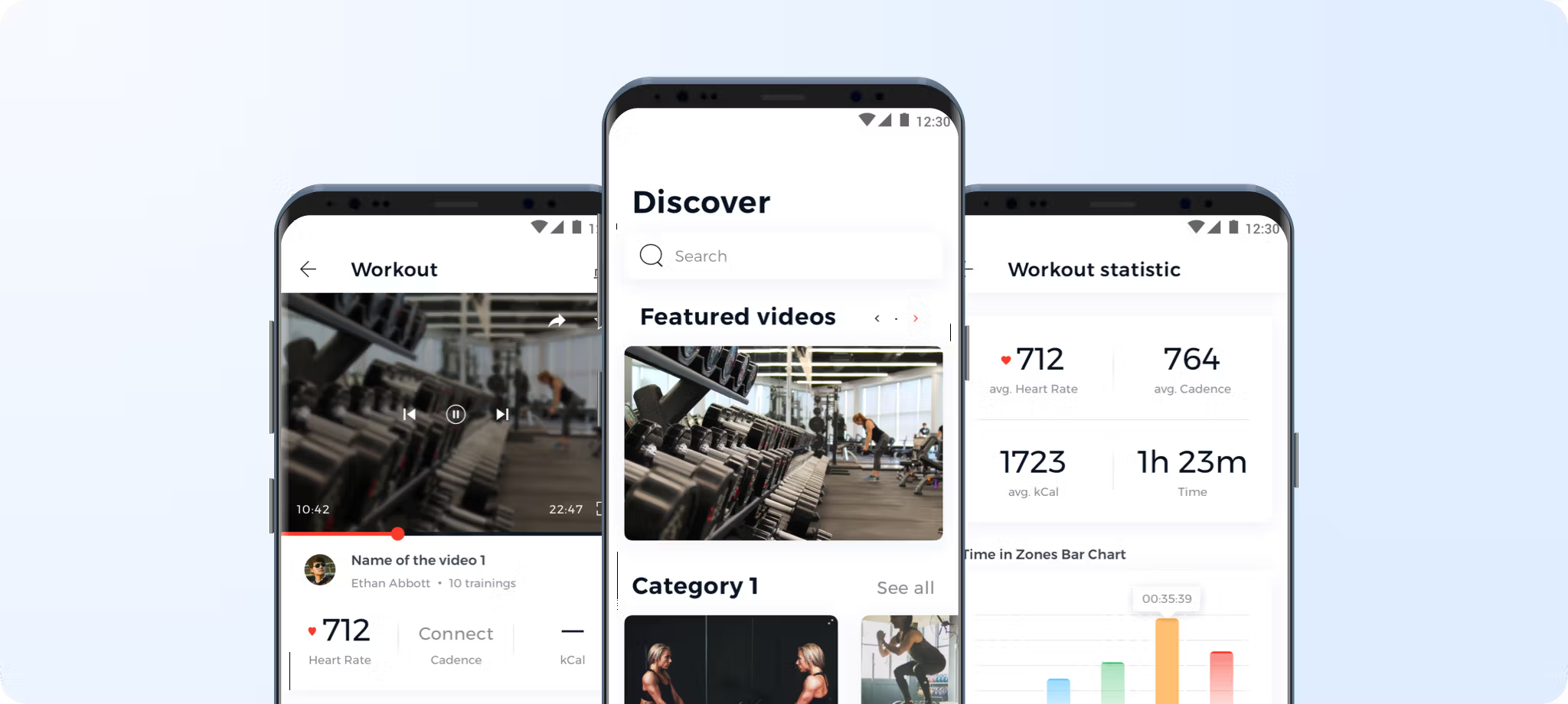 An example of a fitness app made by Stormotion