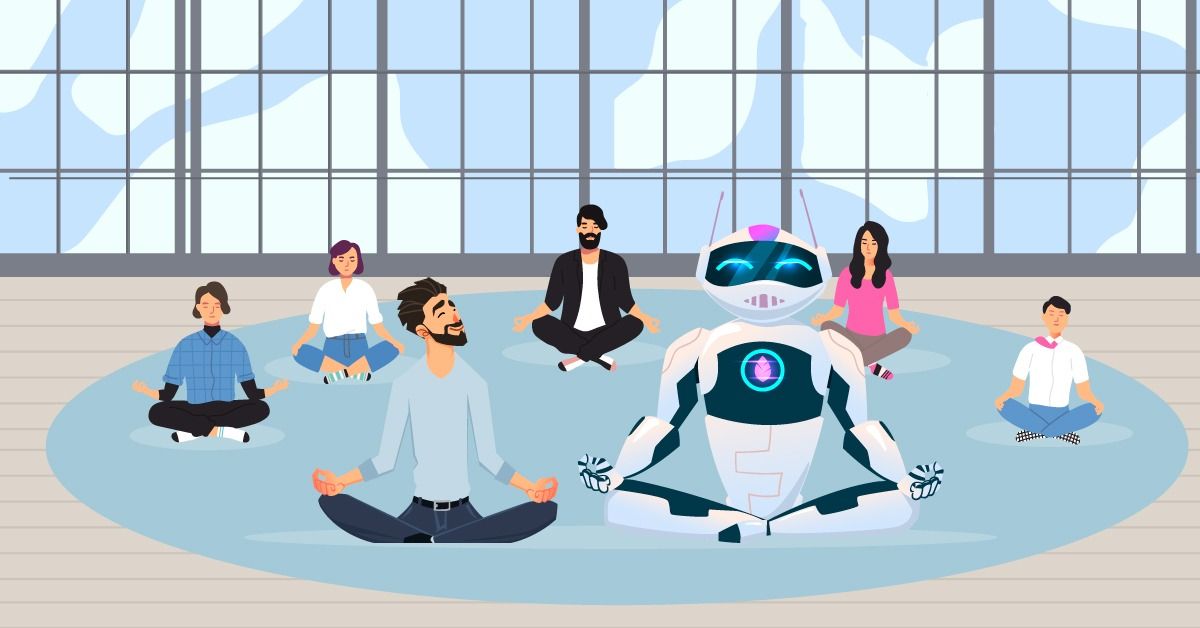 Meditation apps with machine learning tools are able to offer their users highly-personalized meditation practice since they deeply understand behaviour of each user (*image by [HackerEarth](https://www.hackerearth.com/blog/){ rel="nofollow" target="_blank" .default-md}*)