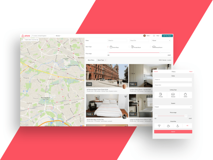 However, the modern Airbnb app looks great! (*image by [ueno.](https://dribbble.com/ueno){ rel="nofollow" .default-md}*)