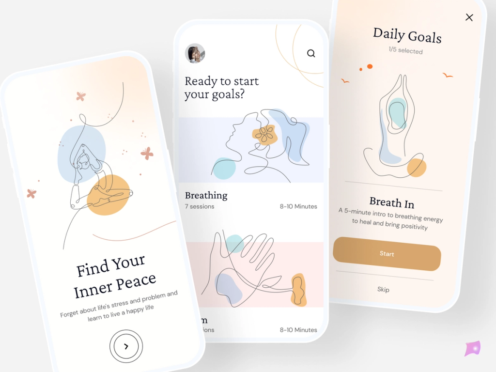 An example of wellness app