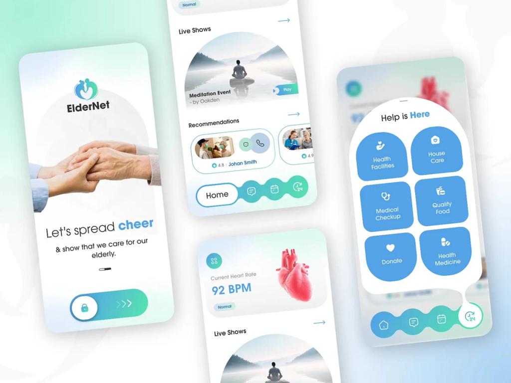 Example of elderly care app development