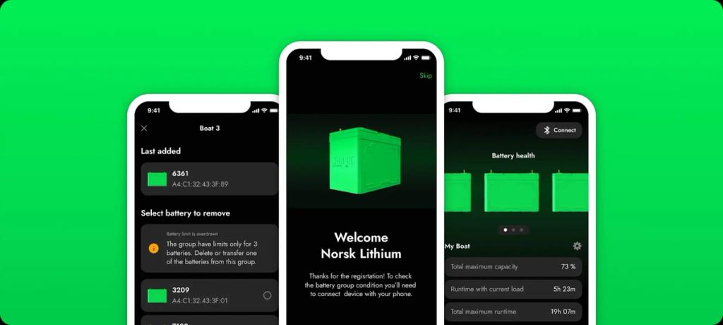 Norsk Guardian is an example of a well-designed EV app for comfortable marine travel