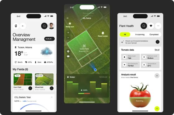 Example of the sensor monitoring app