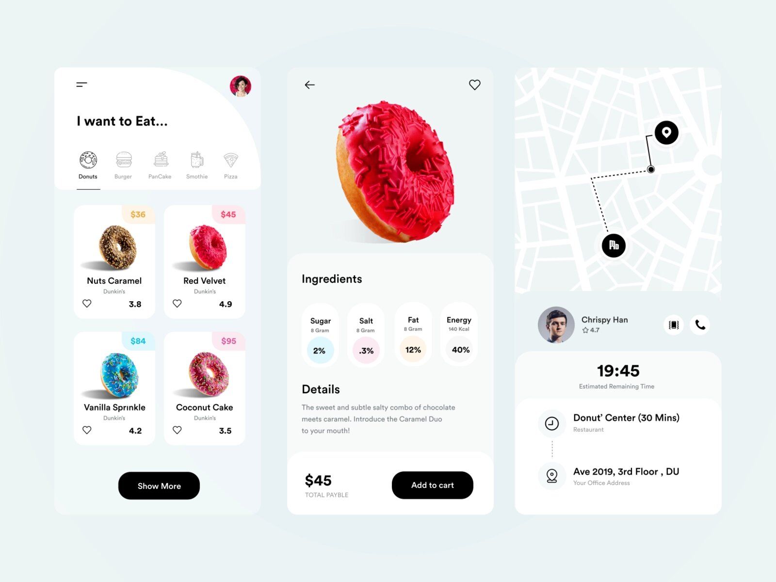 To make a food delivery mobile app, don’t forget to include building a restaurant’s version in your “how much does it cost to develop” estimate (*image by [DStudio®](https://dribbble.com/D-studio){ rel="nofollow" target="_blank" .default-md}*)