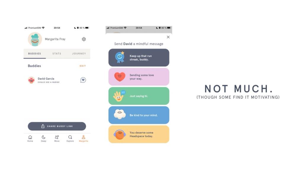 Headspace mindfulness and meditation app has a in-app purchases that give access to more sessions to meditate 