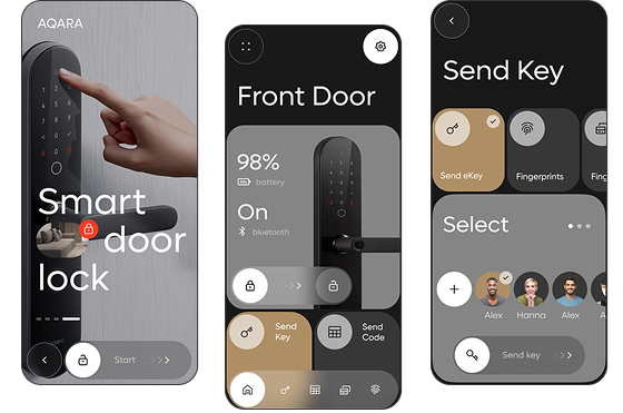 Example of the smart lock app that needs OTA updated over BLE