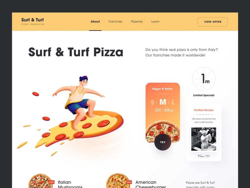 Delivery with great fast food website design (*image by [Halo Web](https://dribbble.com/intriligator){ rel="nofollow" target="_blank" .default-md}*)