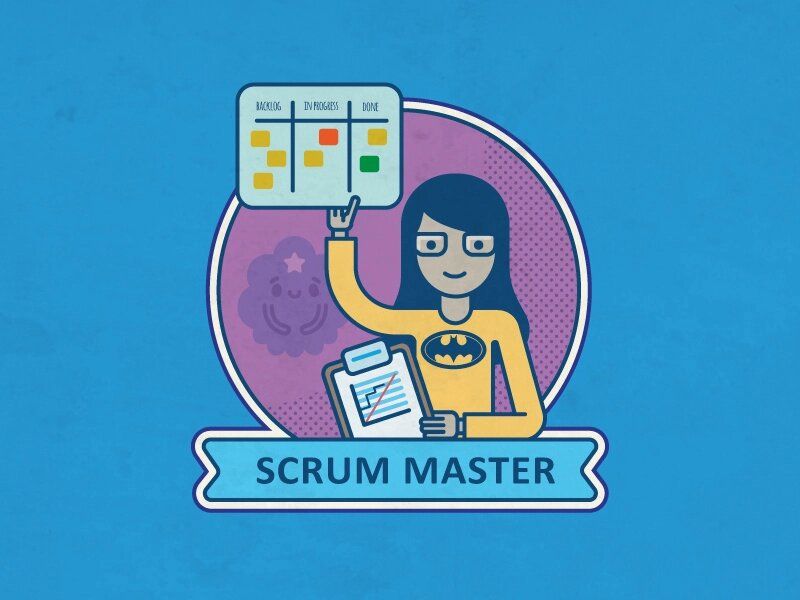 The main task of a remote scrum master is to help remote team members addressing challenges regarding unnecessary communications (*image by [Oleg Tishchenkov](https://dribbble.com/olegti){ rel="nofollow" target="_blank" .default-md}*)