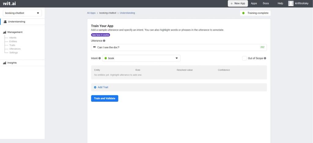 Building a chatbot with help of of services like this requires extra attention to make sure that you enable all features that you want in you chatbot (*image by [Wit.ai](https://wit.ai/){ rel="nofollow" target="_blank" .default-md}*)