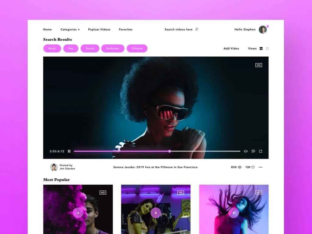 Digital player template with matching themes example (*image by [Gabe Becker](https://dribbble.com/gabebecker){ rel="nofollow" target="_blank" .default-md}*)