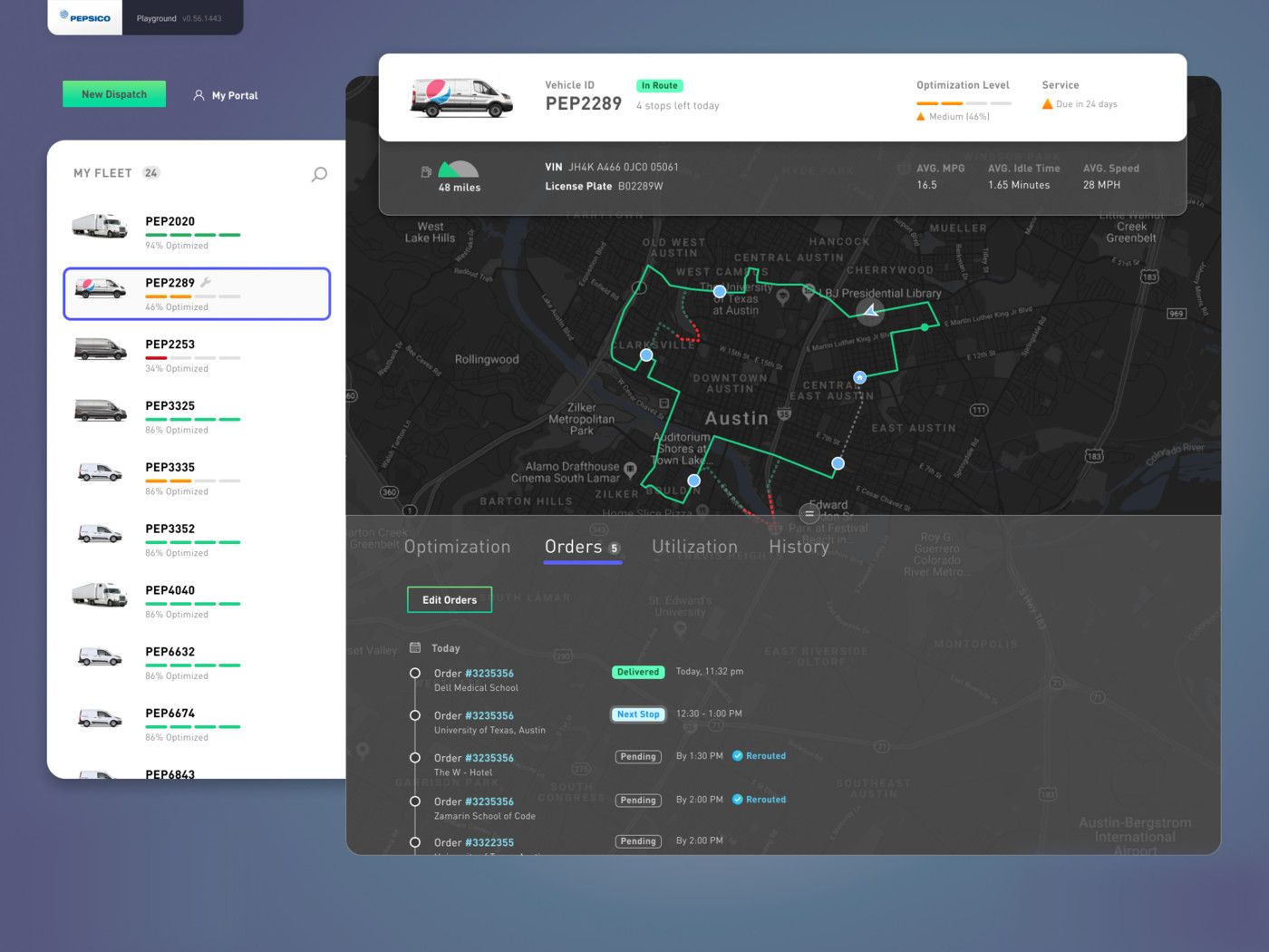On this screen you can get the fullest info on your fleet (*image by [Brian Whitfield](https://dribbble.com/brianwhitfield){ rel="nofollow" .default-md}*)