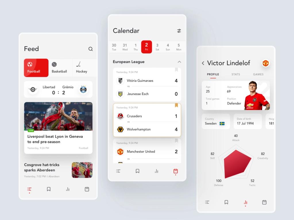 Users could choose their roles, and fans could have communication with coaches or team members (*image by [Sergey Sivukhin](https://dribbble.com/xshare){ rel="nofollow" target="_blank" .default-md}*)