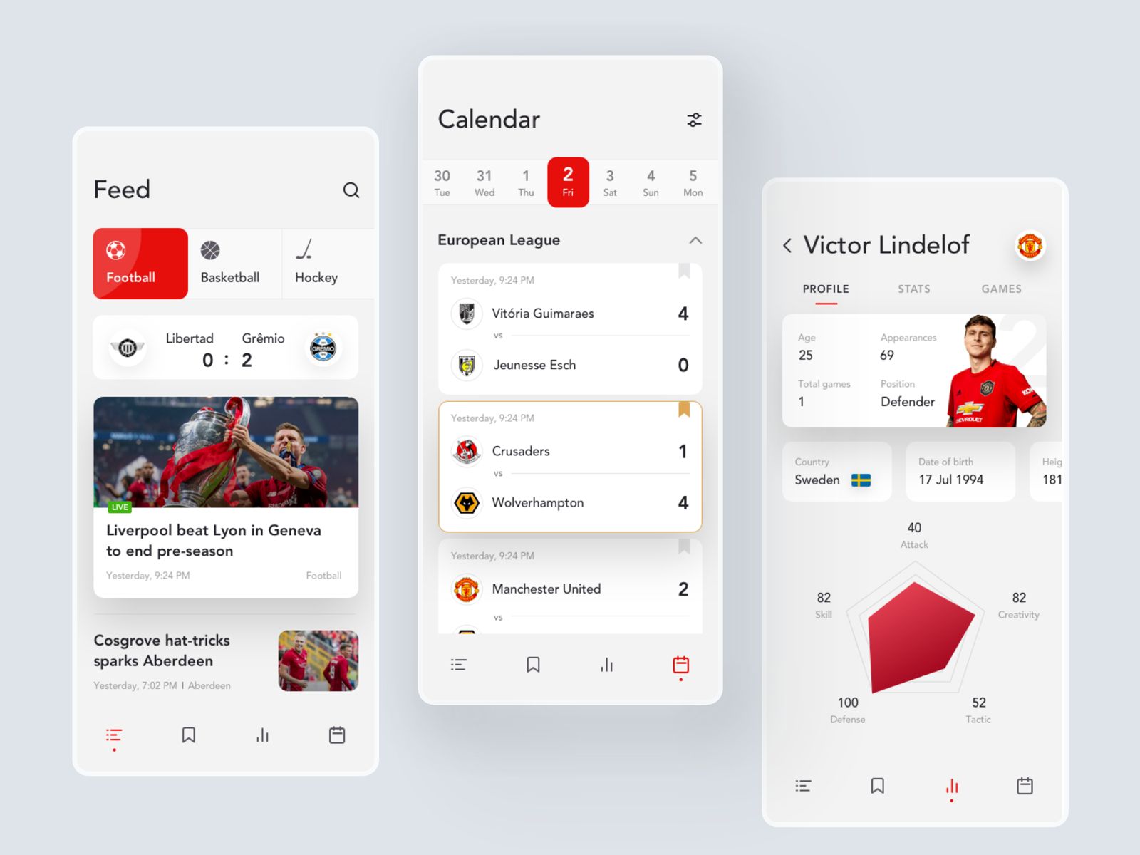 Users could choose their roles, and fans could have communication with coaches or team members (*image by [Sergey Sivukhin](https://dribbble.com/xshare){ rel="nofollow" target="_blank" .default-md}*)