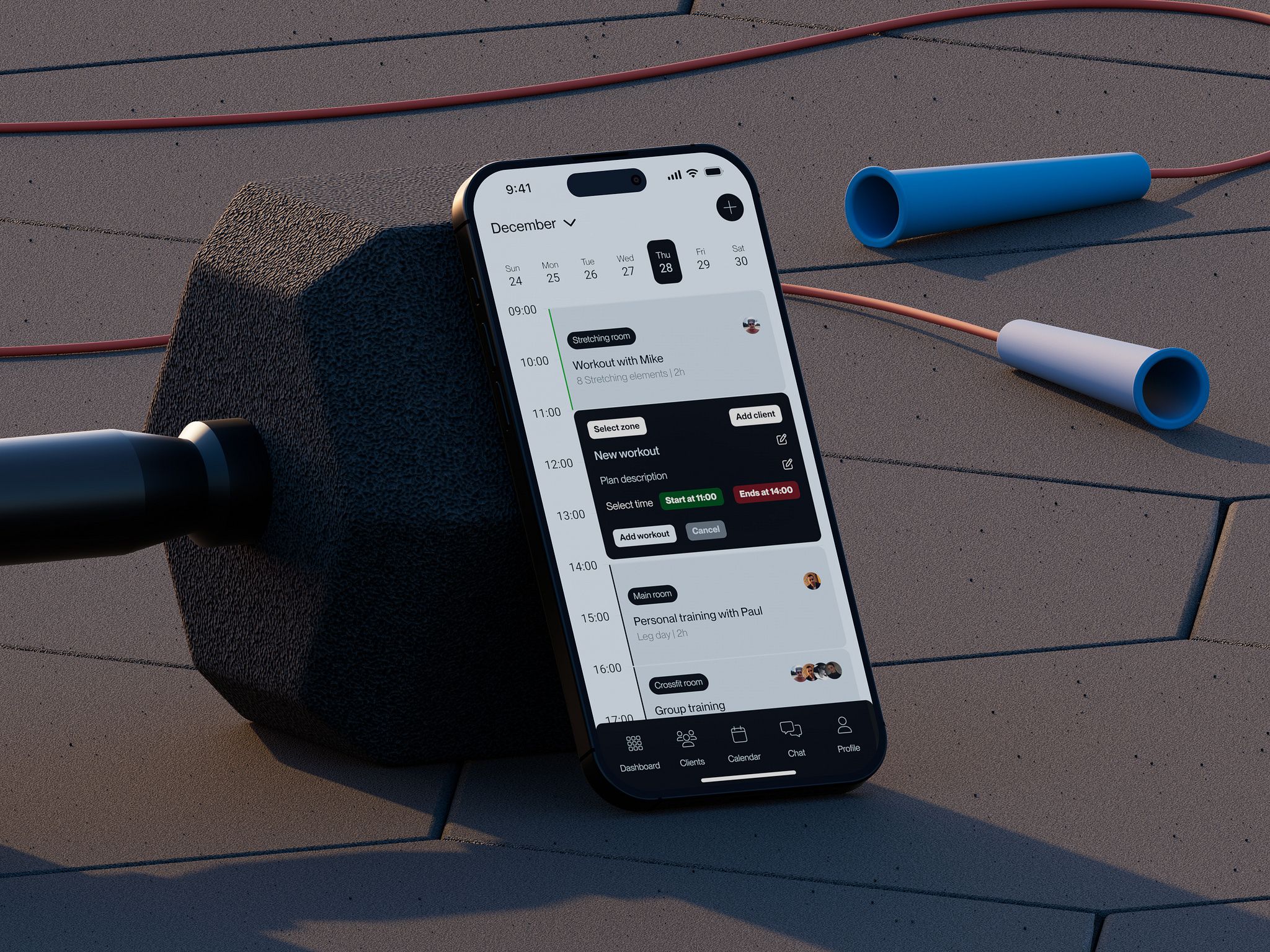 An example of personal trainer mobile app development