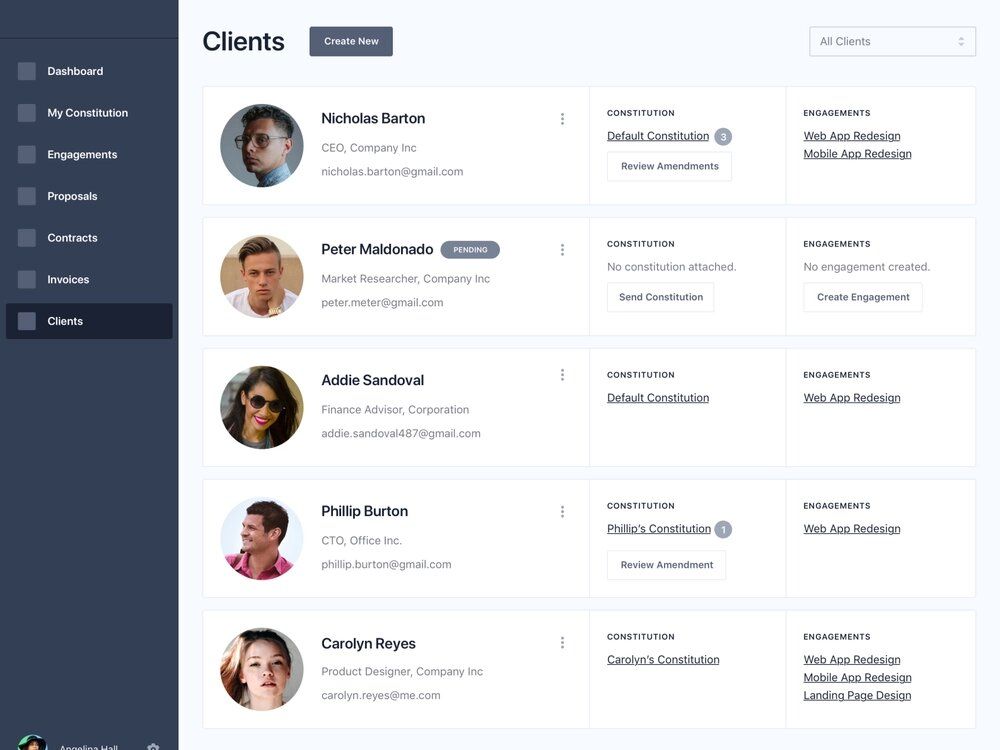 Legal software development services for a law firm can enable features for audit, billing, quality assurance process, user support and support for customers, etc. (*image by [Zlatko Najdenovski](https://dribbble.com/najdenovski){ rel="nofollow" target="_blank" .default-md}*)