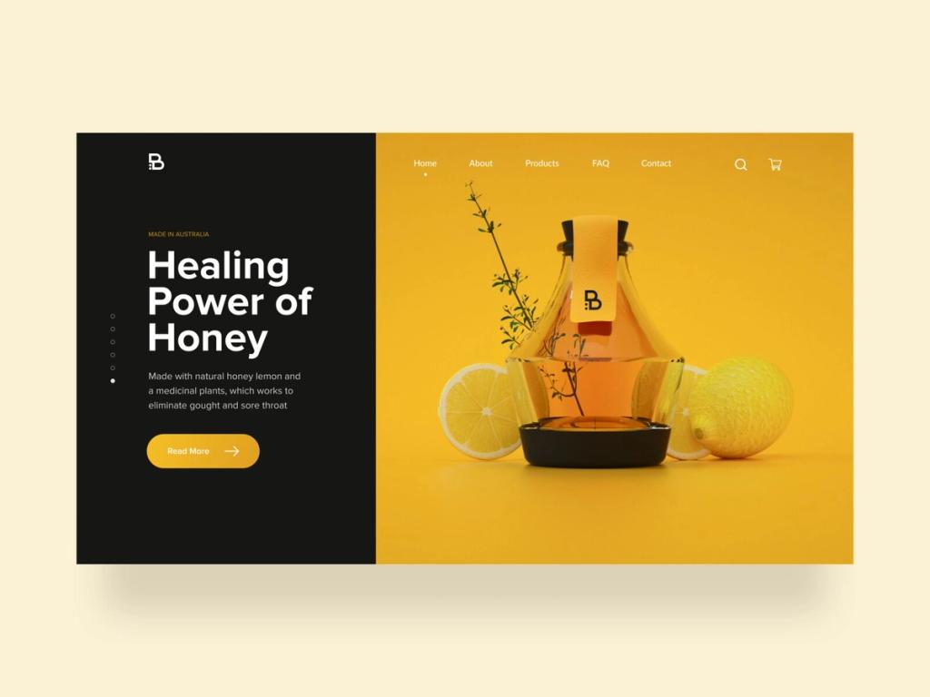 Custom website for honey shop