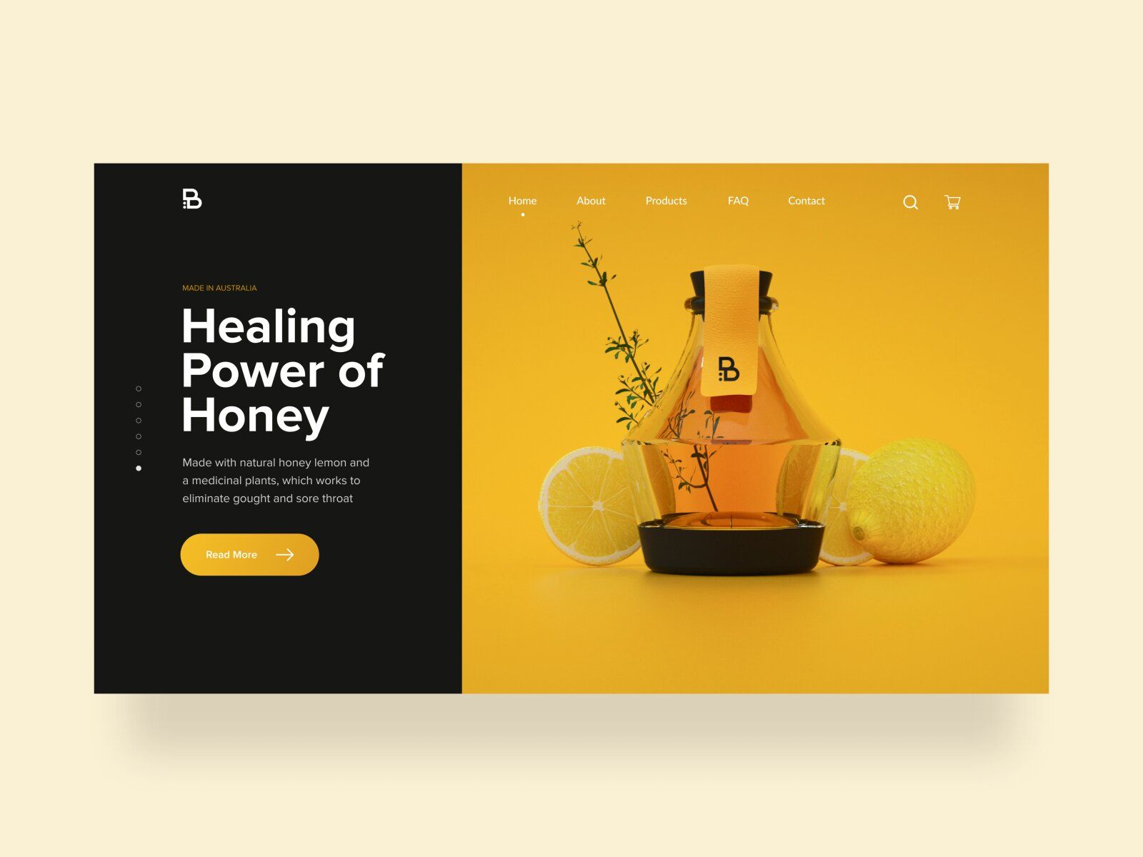 Custom website for honey shop (*image by [Irene Zinych](https://dribbble.com/irynazinych){ rel="nofollow" target="_blank" .default-md}*)