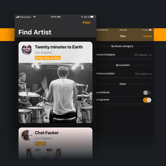 The searching functionality