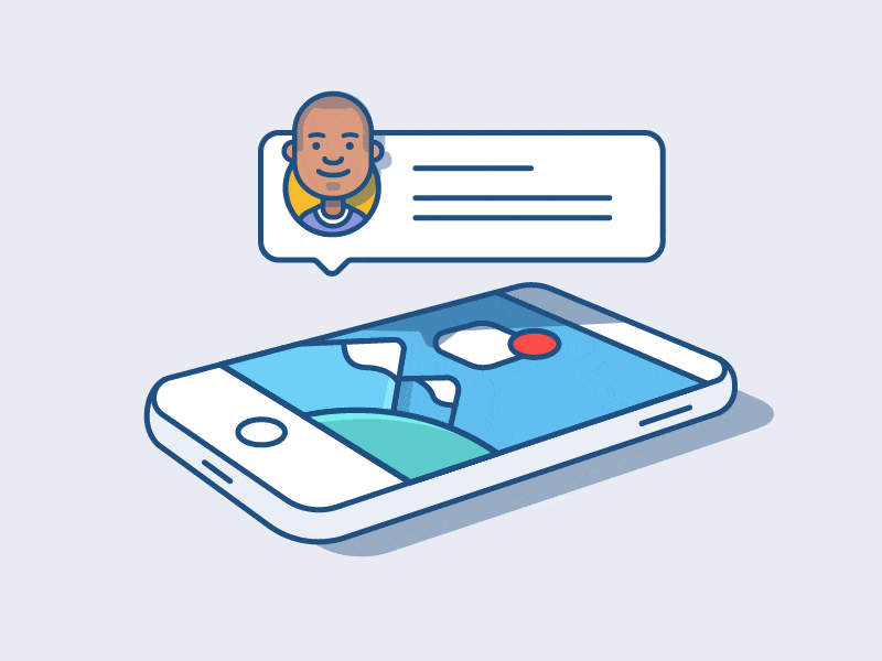 Push Notifications are widely used in the logistics industry to immediately share important updates! (*image by [Andrew McKay](https://dribbble.com/andrewmckay){ rel="nofollow" .default-md}*)