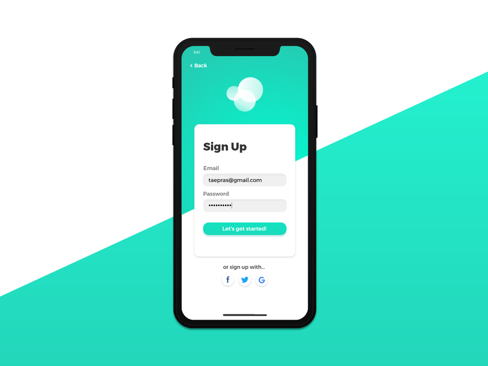 Make your Sign Up Process fast &amp; simple (*image by [Taè Prasongpongchai](https://dribbble.com/taepras){ rel="nofollow" .default-md}*)