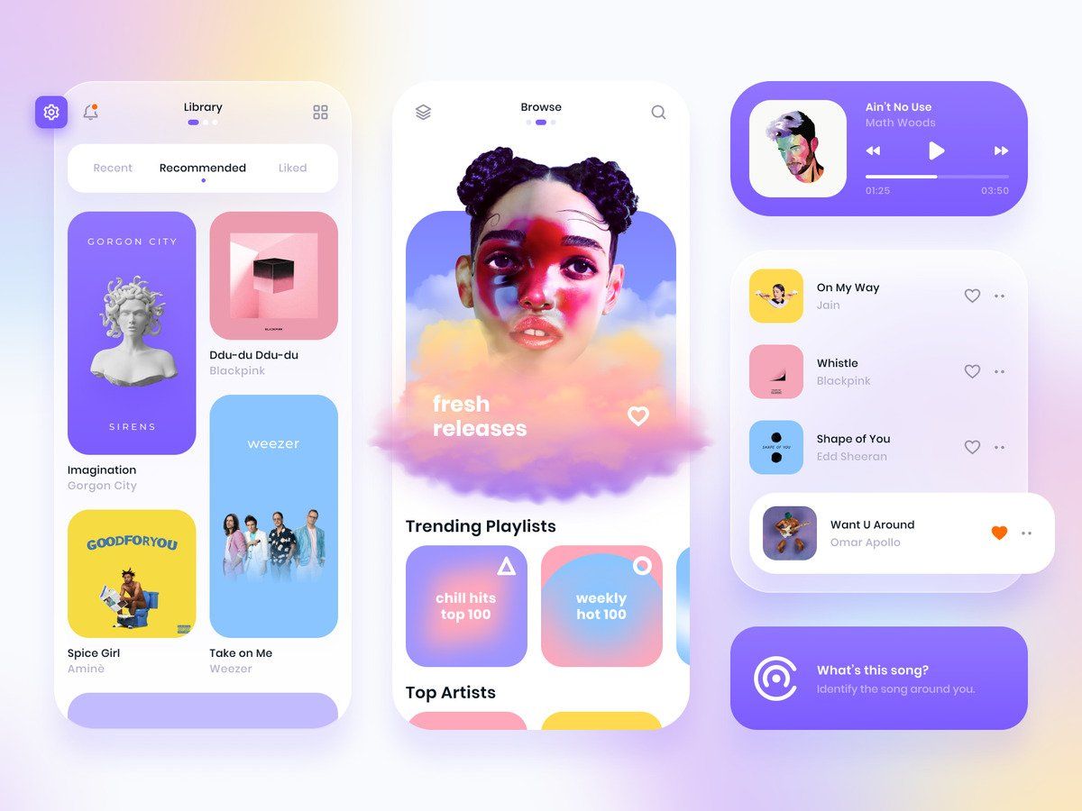 Recommendations make us discover new artists (*image by [Diana Medvedieva](https://dribbble.com/diana_medvedieva){ rel="nofollow" target="_blank" .default-md}*)