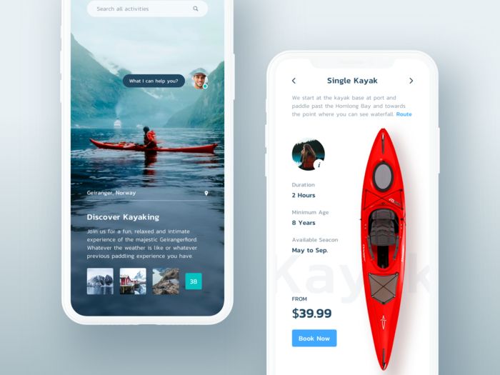 The Travel Experience Screen may be a part of your monetization strategy (*image by [Yi Li](https://dribbble.com/coreyliyi){ rel="nofollow" .default-md}*)