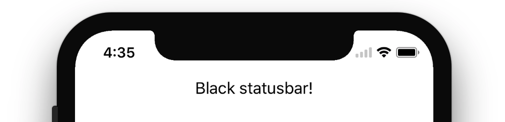 Status Bar in iPhone X