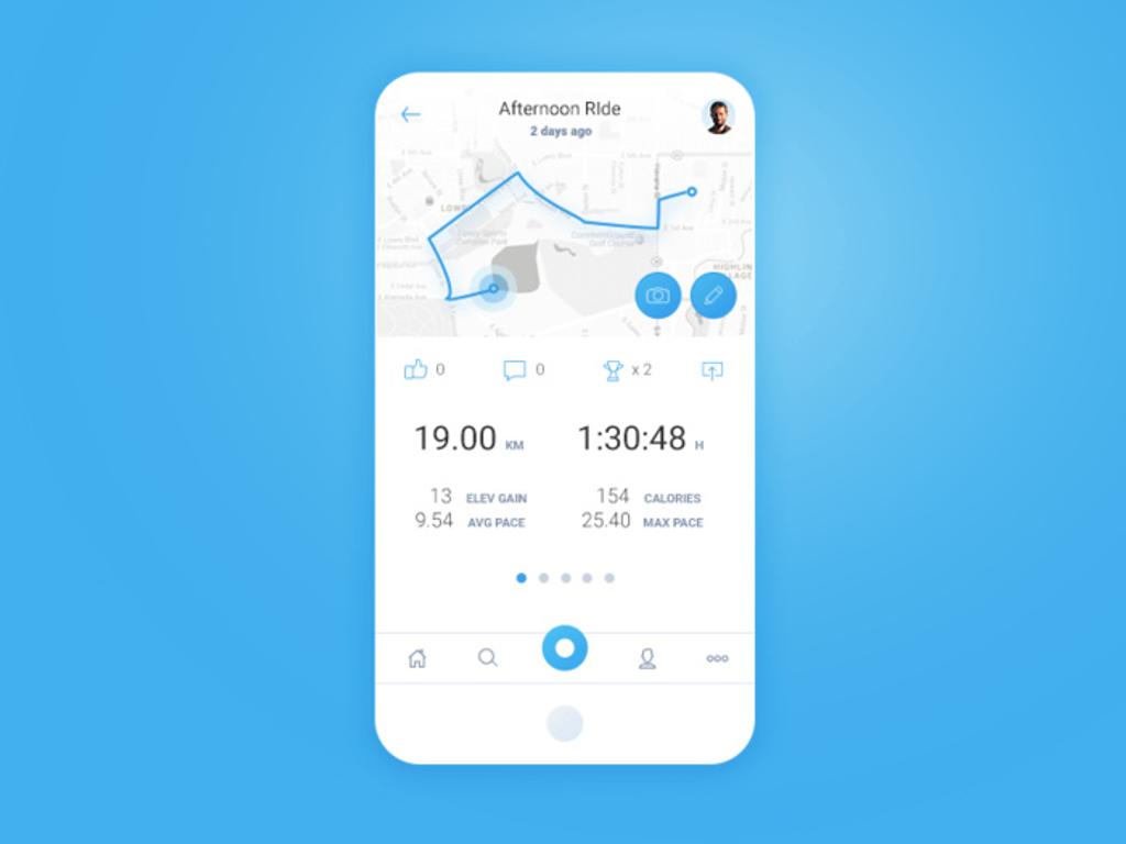A simple but nice-looking concept of a tracking app