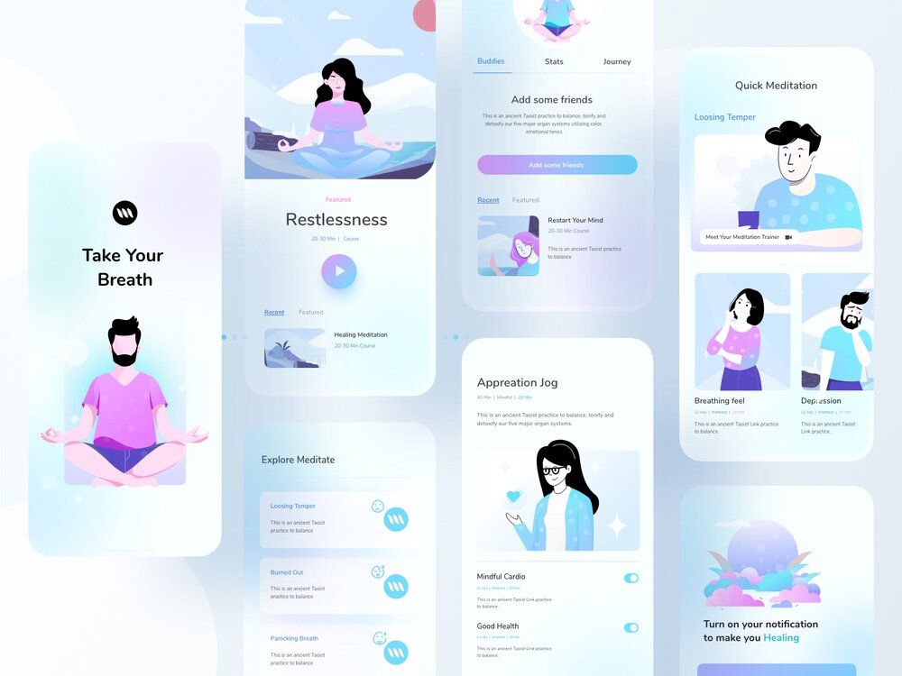 The healthcare mobile app development is perfect to stay in touch with patients (*image by [Saikat Kumar](https://dribbble.com/Saikatkumar){ rel="nofollow" target="_blank" .default-md}*)