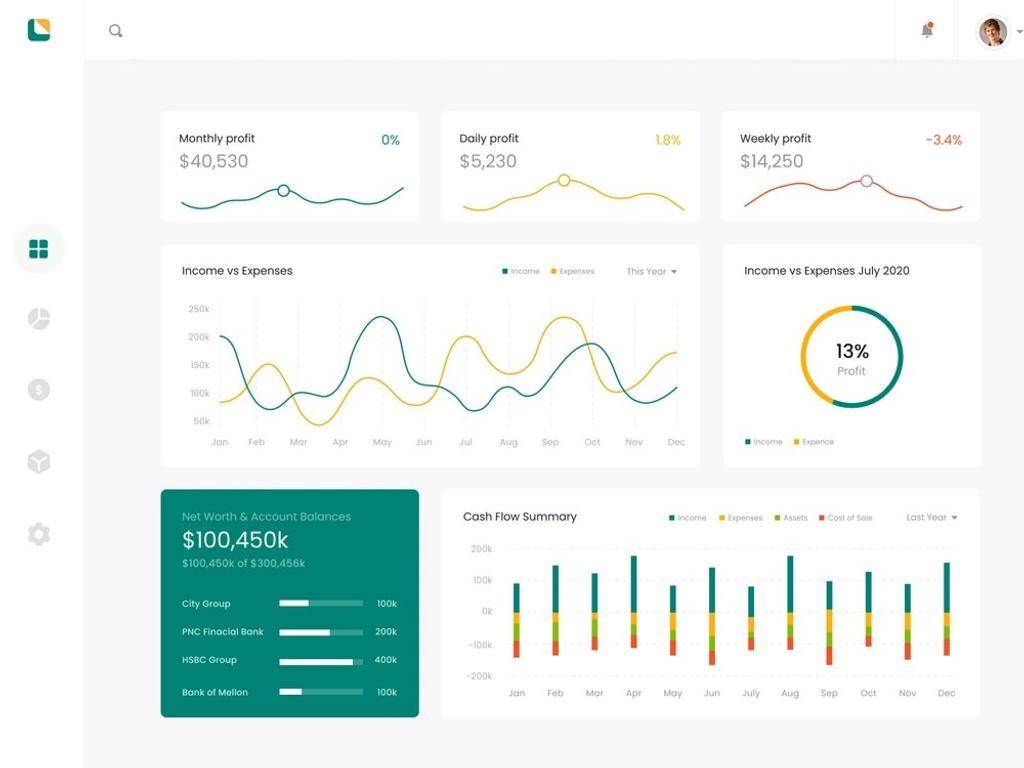 Tax software development is highly useful when managing financial and tax-related business processes (*image by [Shahin Srowar🚀](https://dribbble.com/shahinsrowar){ rel="nofollow" target="_blank" .default-md}*)