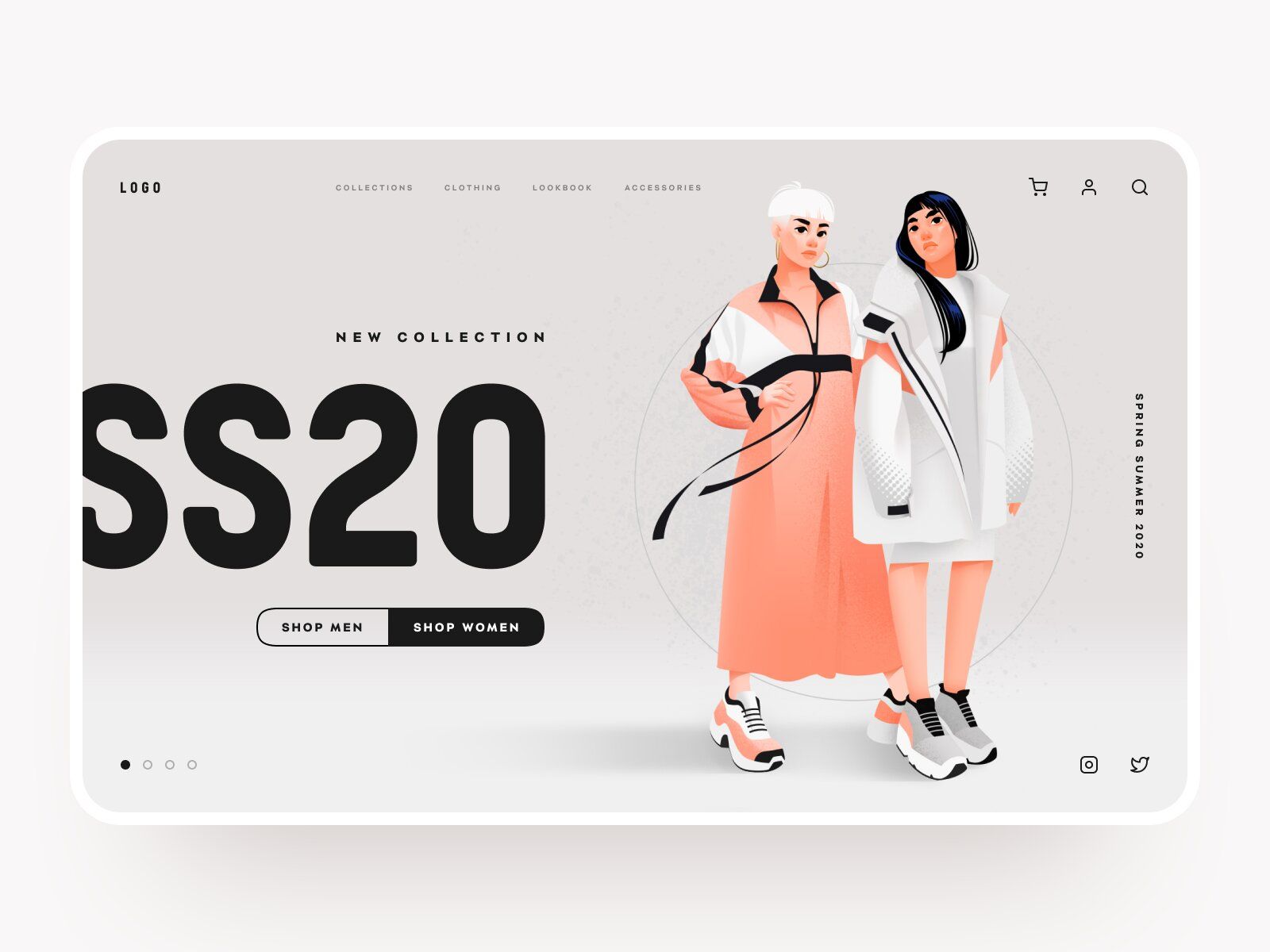 eCommerce website for clothes (*image by [Shakuro](https://dribbble.com/shakuro){ rel="nofollow" target="_blank" .default-md}*)