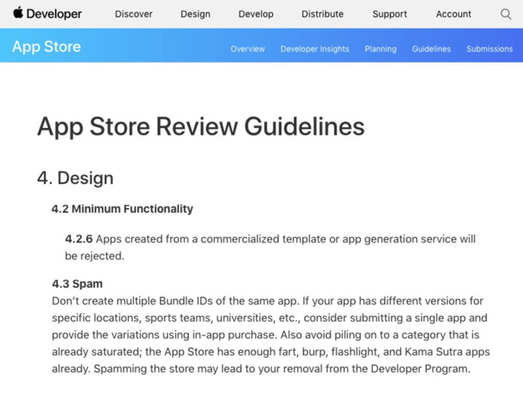 New Apple app review guidelines