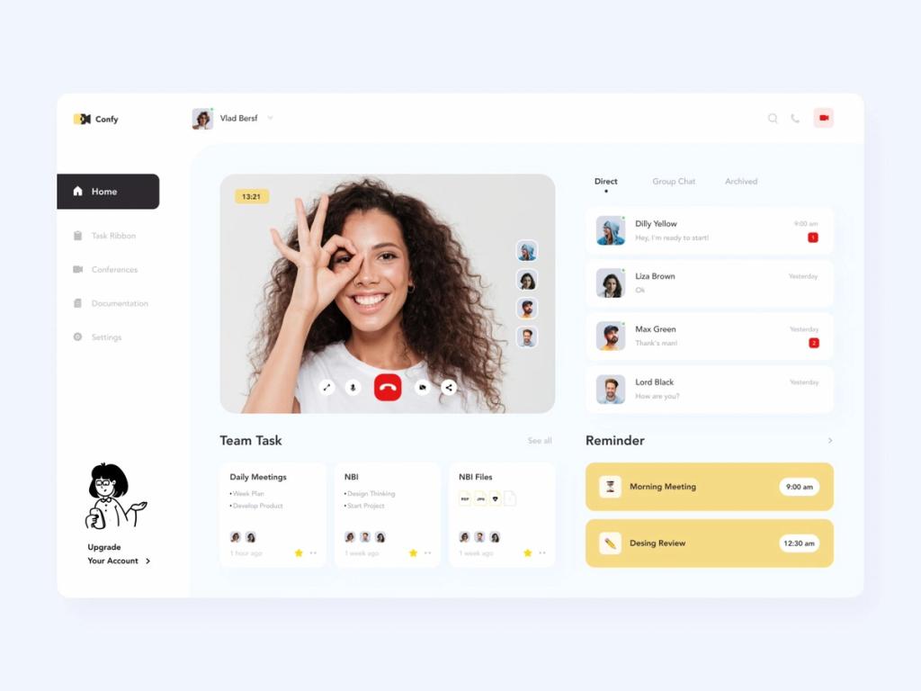 Video call on a website 