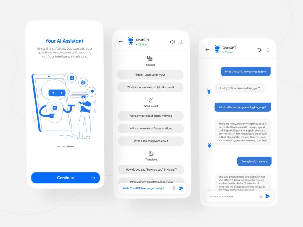 Chat GPT bot example with some generated text