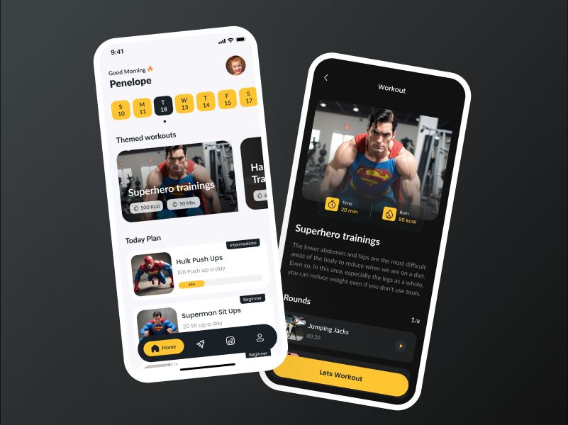 Theme-Based Fitness App ideas can be interesting for users who want to keep fitness fun and interactive