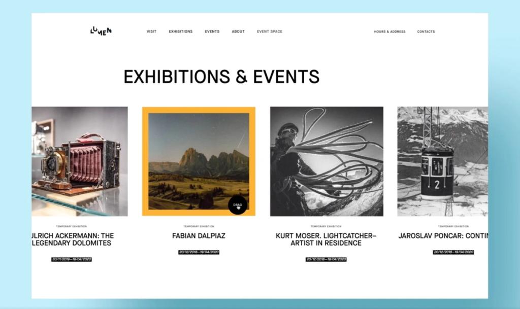 You can mark each event in a calendar in your museum app
