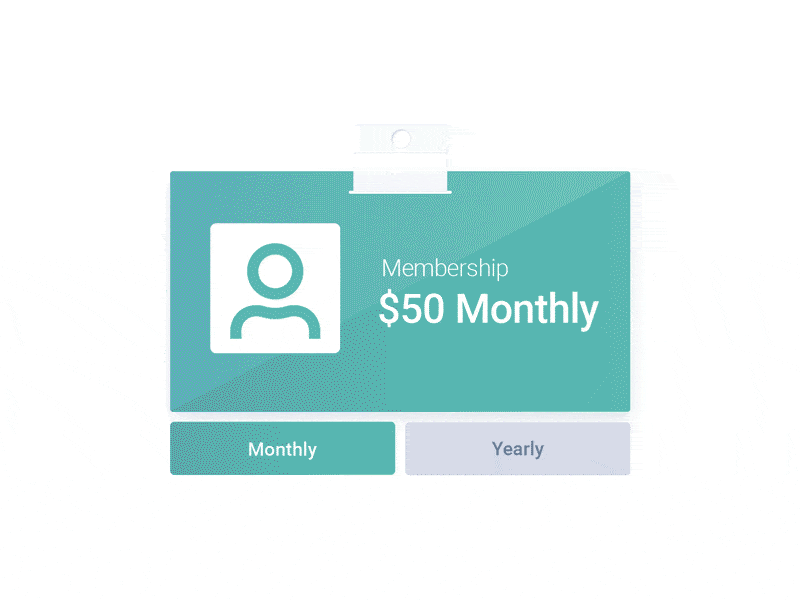 To build a membership website, you can think about what membership options you’ll provide (*image by [Jordan Flaig](https://dribbble.com/Flaig){ rel="nofollow" target="_blank" .default-md}*)