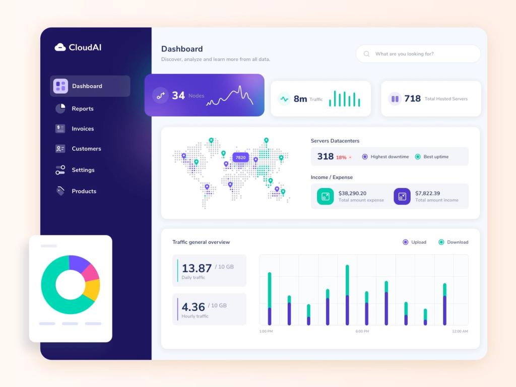 Tax software developers can build you a mobile application developed for the tax software specifically or enable many other features like credit issuing, tax return templates, revenue tracking, and many others (*image by [Emy Lascan](https://dribbble.com/mazepixel){ rel="nofollow" target="_blank" .default-md}*)