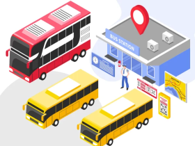 Illustration for the article about bus ticket booking app development