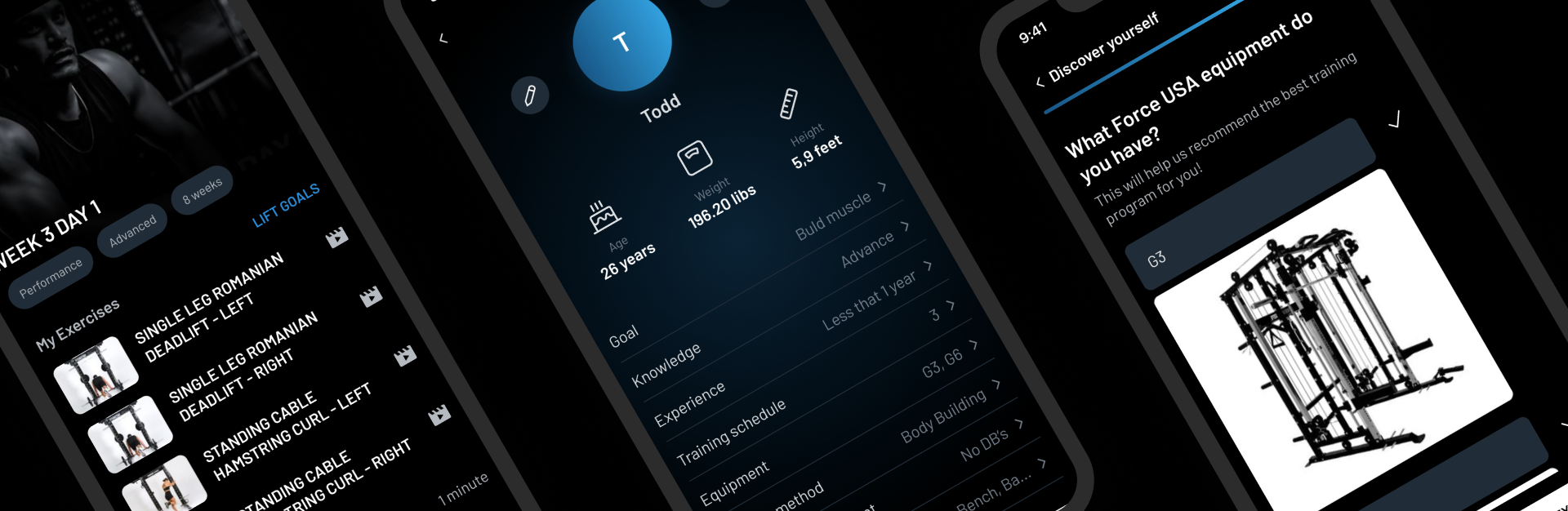 An example of a fitness app with fitness tracking device integration